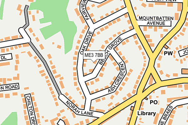 ME3 7BB map - OS OpenMap – Local (Ordnance Survey)