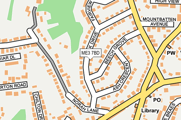 ME3 7BD map - OS OpenMap – Local (Ordnance Survey)
