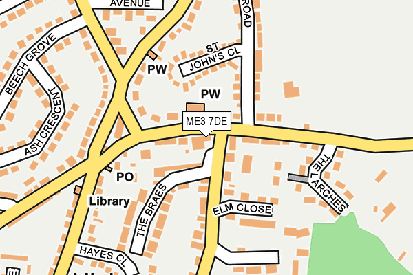 ME3 7DE map - OS OpenMap – Local (Ordnance Survey)