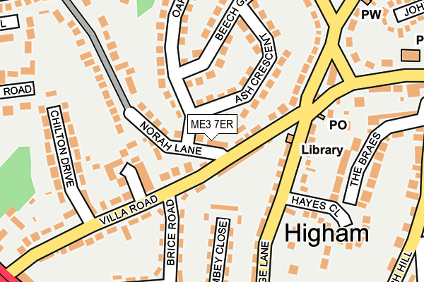 ME3 7ER map - OS OpenMap – Local (Ordnance Survey)