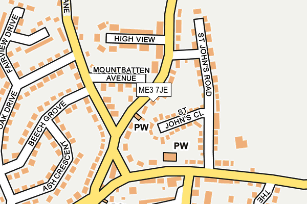 ME3 7JE map - OS OpenMap – Local (Ordnance Survey)
