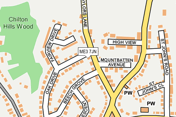 ME3 7JN map - OS OpenMap – Local (Ordnance Survey)