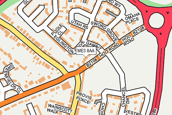 ME3 8AA map - OS OpenMap – Local (Ordnance Survey)