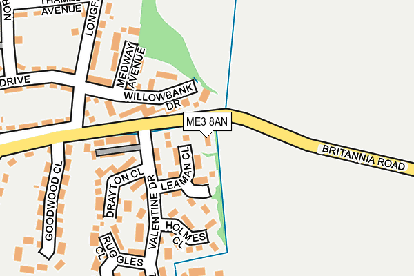 ME3 8AN map - OS OpenMap – Local (Ordnance Survey)