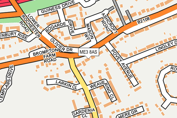 ME3 8AS map - OS OpenMap – Local (Ordnance Survey)