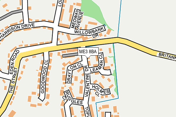 ME3 8BA map - OS OpenMap – Local (Ordnance Survey)