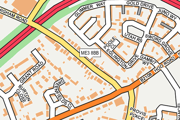 ME3 8BB map - OS OpenMap – Local (Ordnance Survey)