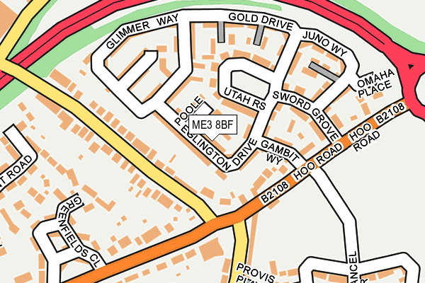ME3 8BF map - OS OpenMap – Local (Ordnance Survey)