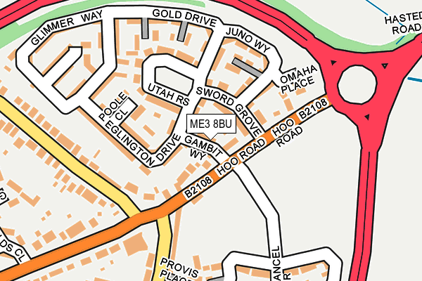 ME3 8BU map - OS OpenMap – Local (Ordnance Survey)