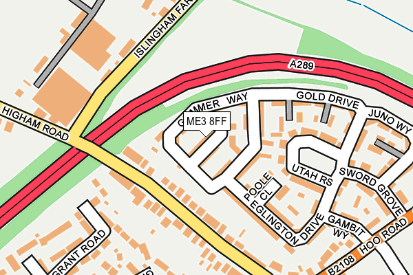 ME3 8FF map - OS OpenMap – Local (Ordnance Survey)