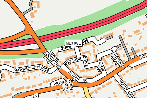 ME3 8GE map - OS OpenMap – Local (Ordnance Survey)