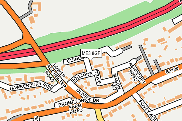ME3 8GF map - OS OpenMap – Local (Ordnance Survey)