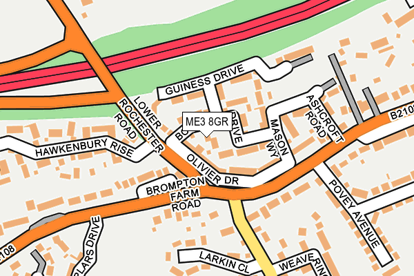 ME3 8GR map - OS OpenMap – Local (Ordnance Survey)