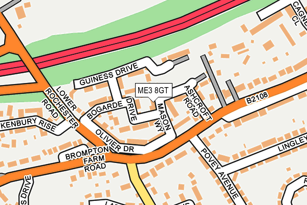 ME3 8GT map - OS OpenMap – Local (Ordnance Survey)
