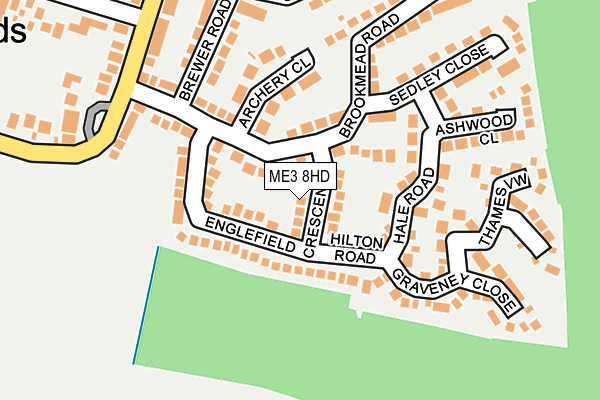 ME3 8HD map - OS OpenMap – Local (Ordnance Survey)