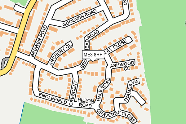 ME3 8HF map - OS OpenMap – Local (Ordnance Survey)