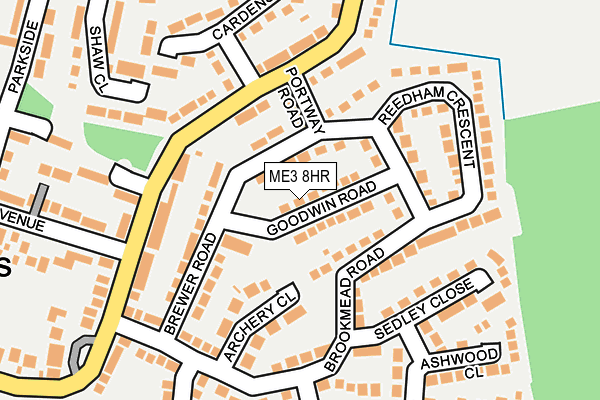 ME3 8HR map - OS OpenMap – Local (Ordnance Survey)