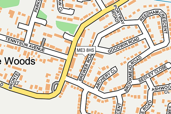 ME3 8HS map - OS OpenMap – Local (Ordnance Survey)