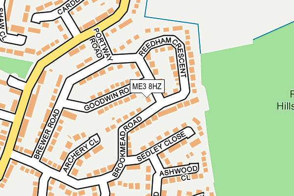 ME3 8HZ map - OS OpenMap – Local (Ordnance Survey)