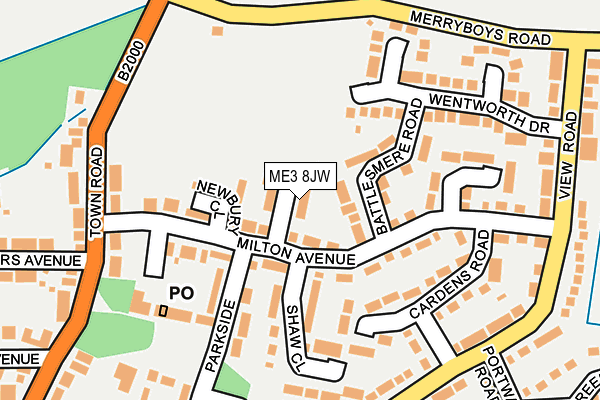 ME3 8JW map - OS OpenMap – Local (Ordnance Survey)