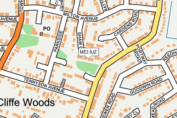 ME3 8JZ map - OS OpenMap – Local (Ordnance Survey)