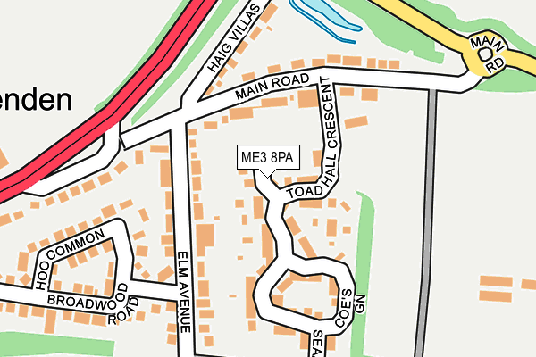 ME3 8PA map - OS OpenMap – Local (Ordnance Survey)