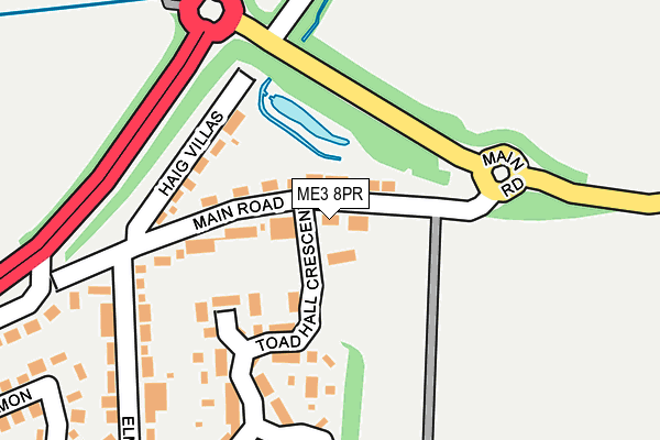 ME3 8PR map - OS OpenMap – Local (Ordnance Survey)