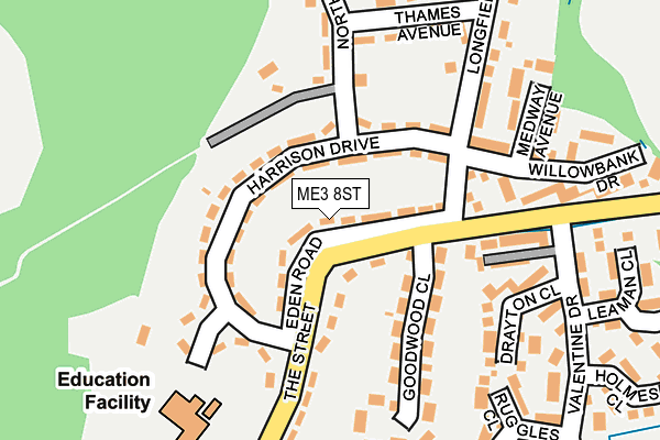 ME3 8ST map - OS OpenMap – Local (Ordnance Survey)