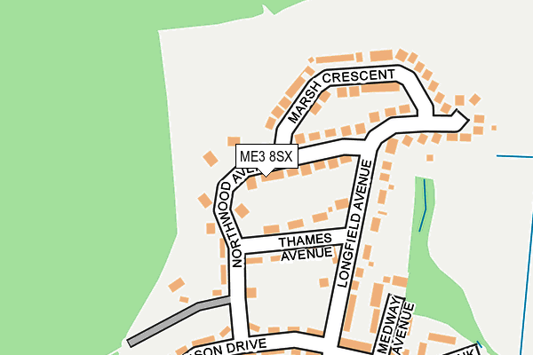 ME3 8SX map - OS OpenMap – Local (Ordnance Survey)
