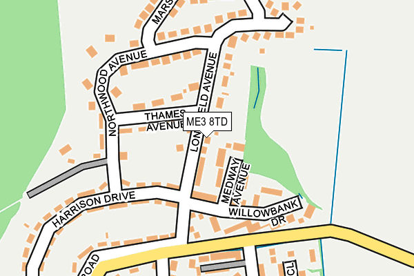 ME3 8TD map - OS OpenMap – Local (Ordnance Survey)