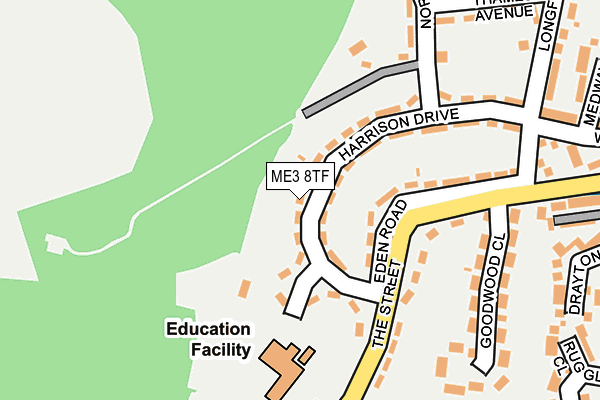 ME3 8TF map - OS OpenMap – Local (Ordnance Survey)