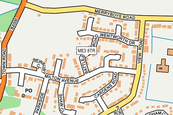 ME3 8TR map - OS OpenMap – Local (Ordnance Survey)