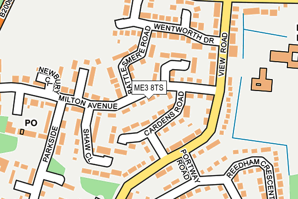 ME3 8TS map - OS OpenMap – Local (Ordnance Survey)