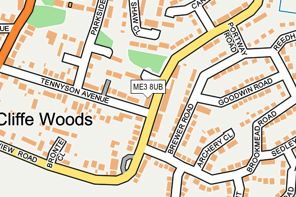 ME3 8UB map - OS OpenMap – Local (Ordnance Survey)