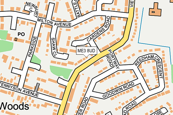 ME3 8UD map - OS OpenMap – Local (Ordnance Survey)