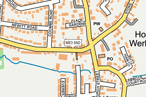 ME3 9AD map - OS OpenMap – Local (Ordnance Survey)