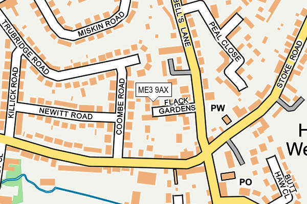 ME3 9AX map - OS OpenMap – Local (Ordnance Survey)