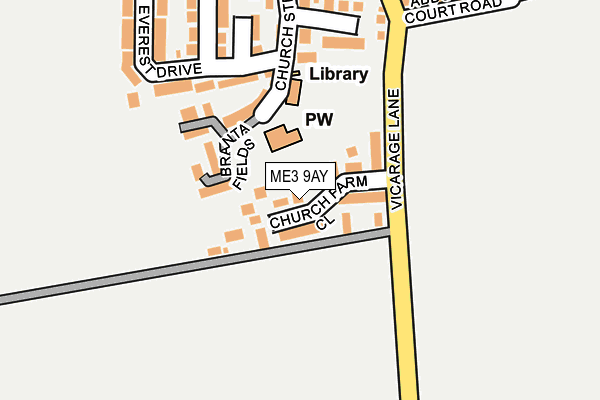 ME3 9AY map - OS OpenMap – Local (Ordnance Survey)