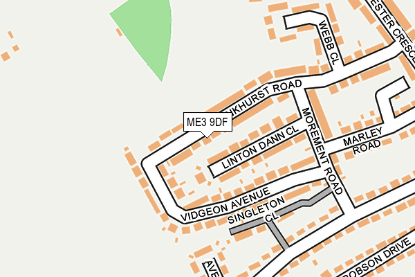 ME3 9DF map - OS OpenMap – Local (Ordnance Survey)