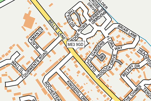 ME3 9GD map - OS OpenMap – Local (Ordnance Survey)