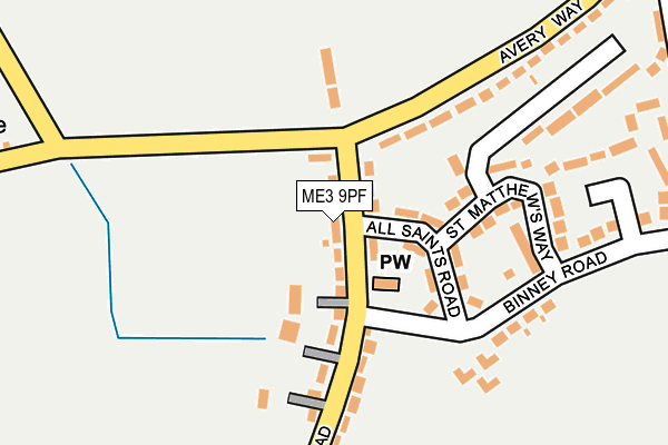 ME3 9PF map - OS OpenMap – Local (Ordnance Survey)