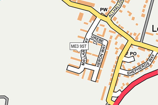ME3 9ST map - OS OpenMap – Local (Ordnance Survey)