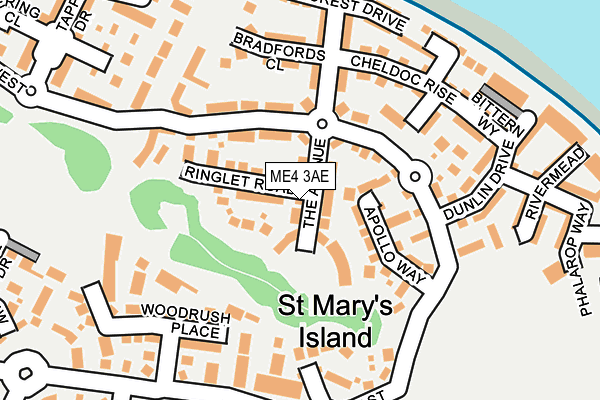 ME4 3AE map - OS OpenMap – Local (Ordnance Survey)