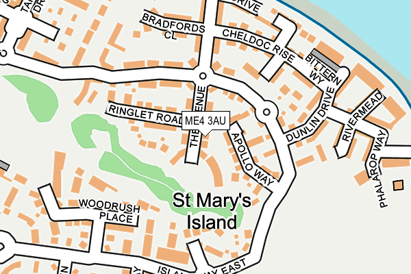 ME4 3AU map - OS OpenMap – Local (Ordnance Survey)