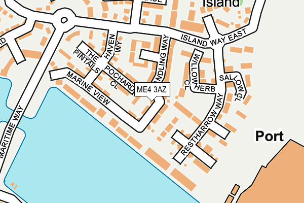 ME4 3AZ map - OS OpenMap – Local (Ordnance Survey)