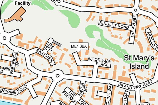 ME4 3BA map - OS OpenMap – Local (Ordnance Survey)
