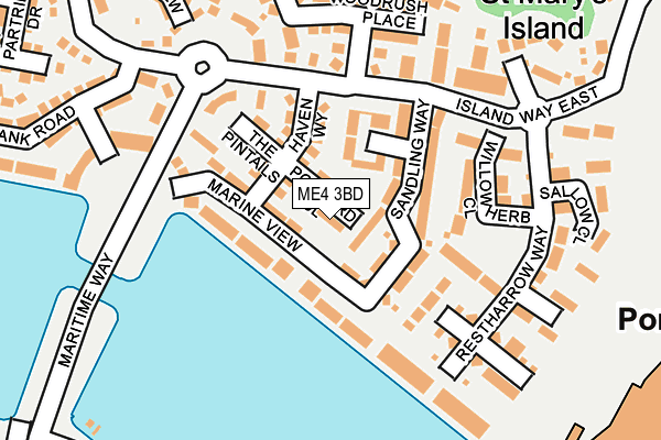 ME4 3BD map - OS OpenMap – Local (Ordnance Survey)