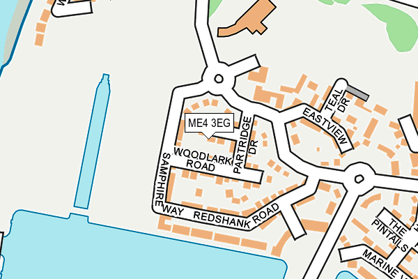 ME4 3EG map - OS OpenMap – Local (Ordnance Survey)