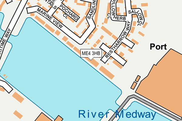 ME4 3HB map - OS OpenMap – Local (Ordnance Survey)