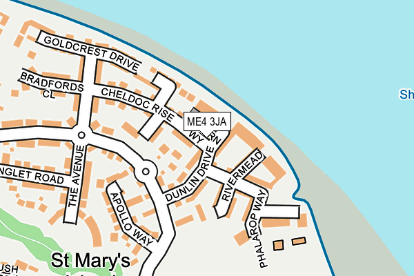 ME4 3JA map - OS OpenMap – Local (Ordnance Survey)
